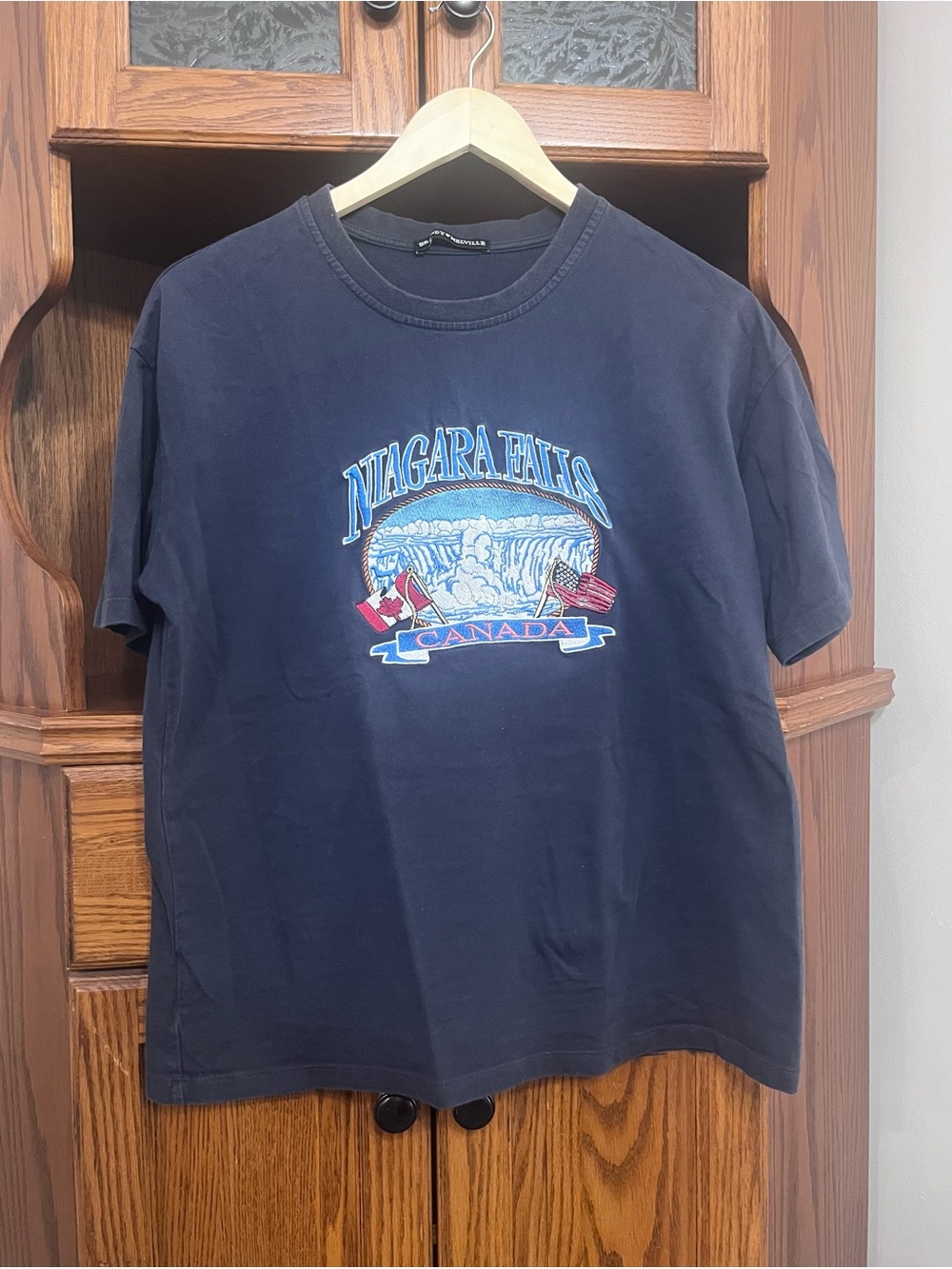 Brandy Melville Niagara Falls Canada embroidered Graphic Tee